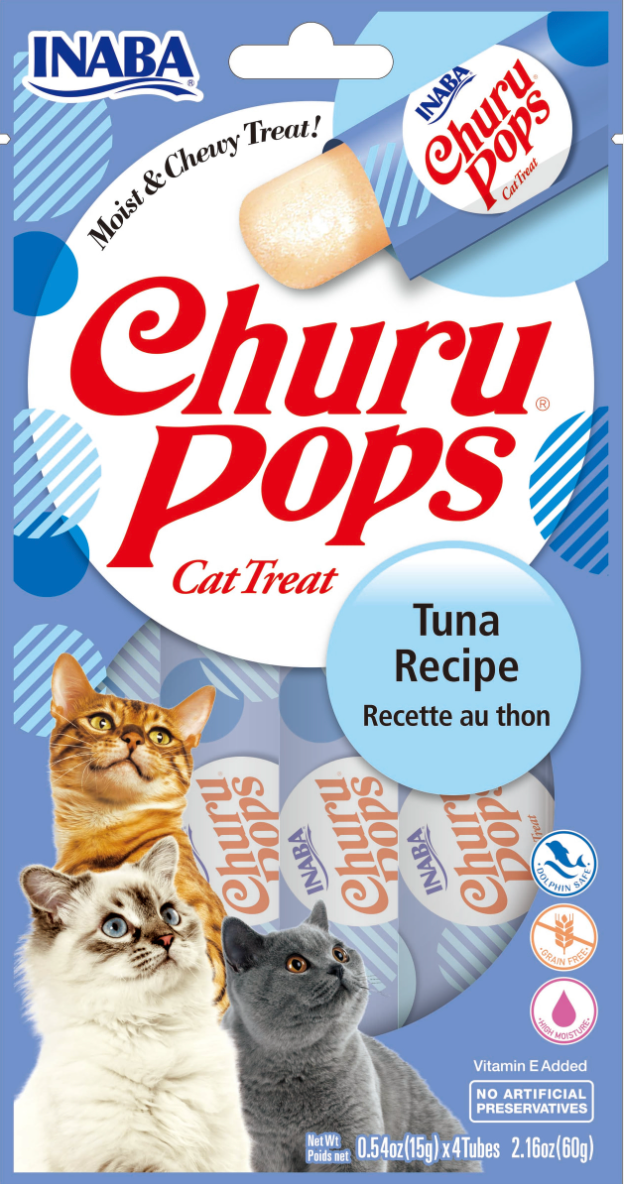 Inaba® Cat Churu Pops Tuna Recipe (4 Tubos De 15 Gr)
