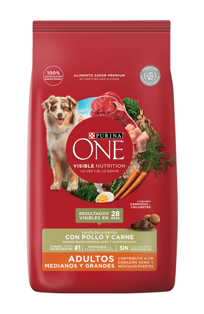 PURINA® ONE® Adultos Medianos y Grandes Pollo y Carne 2 kg