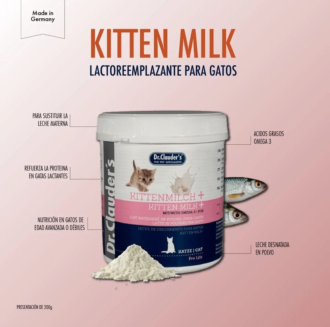 Dr. clauder s KITTEN MILK LECHE PARA GATOS LACTOREEMPLAZADOR 200 Animal Pride Pet Store