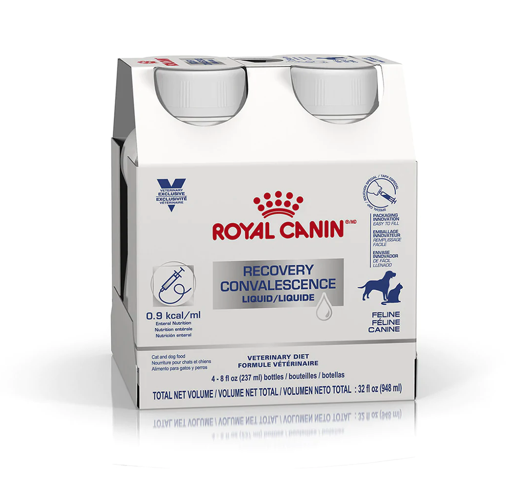 ROYAL CANIN® 4 PACK VETERINARY DIET CANINE/FELINE RECOVERY LÍQUIDO (Contiene 4 botellas de 237 ml cada una)