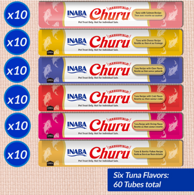 Churu® Gatos Caja variada de Atún de 60 unidades