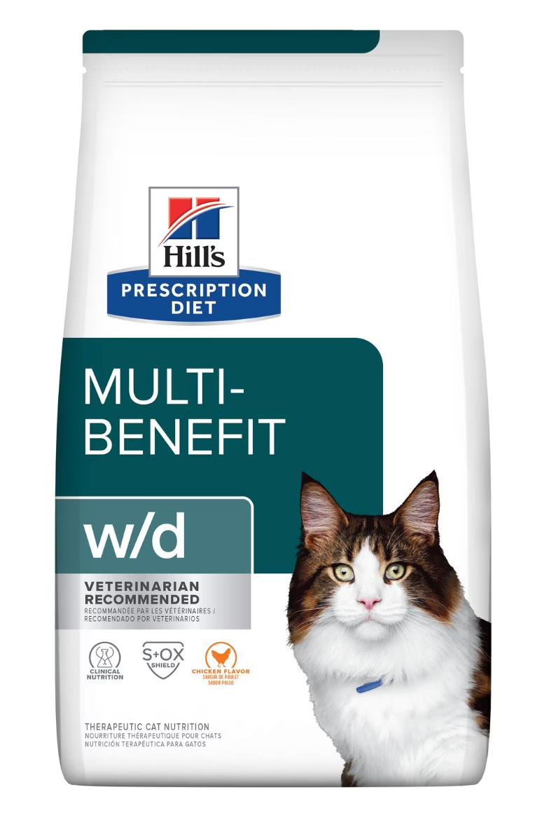 Hill's® Prescription Diet w/d Multi-Benefit Alimento Seco para Gatos 4 lb