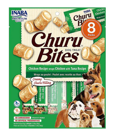 CHURU® Bites Dog Treat Chicken Recipe Wraps With Tuna Recipe