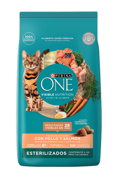 PURINA® ONE® Gatos Esterilizados Pollo y Salmón 2 kg