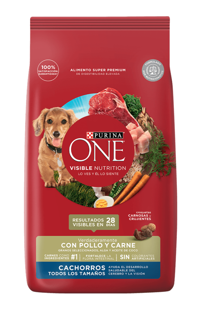 PURINA® ONE® Cachorros Todos los Tamaños con Pollo y Carne 2 kg