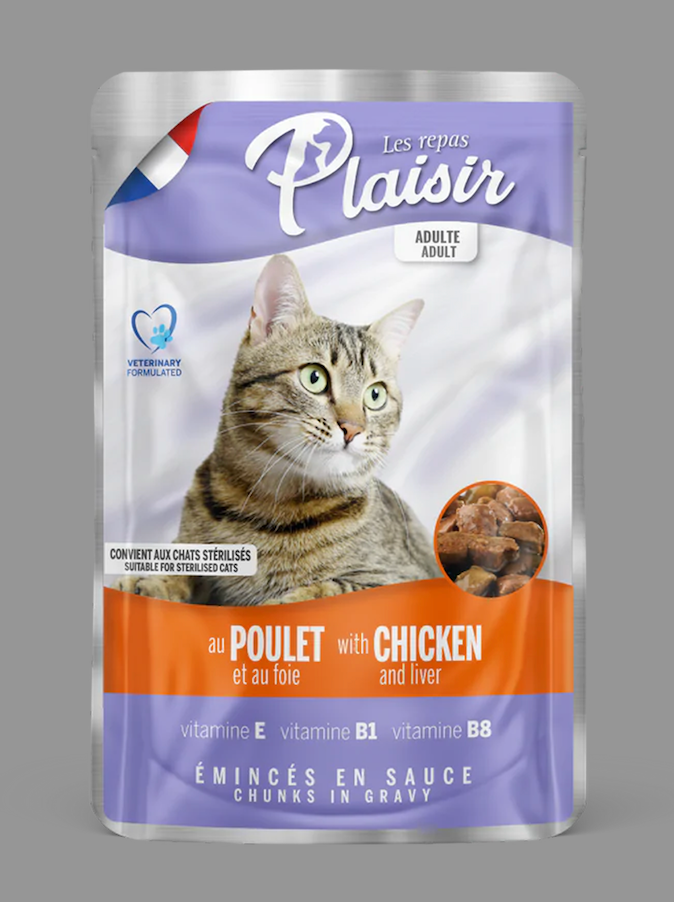 PLAISIR® Pouch 100 g CHICKEN & LIVER