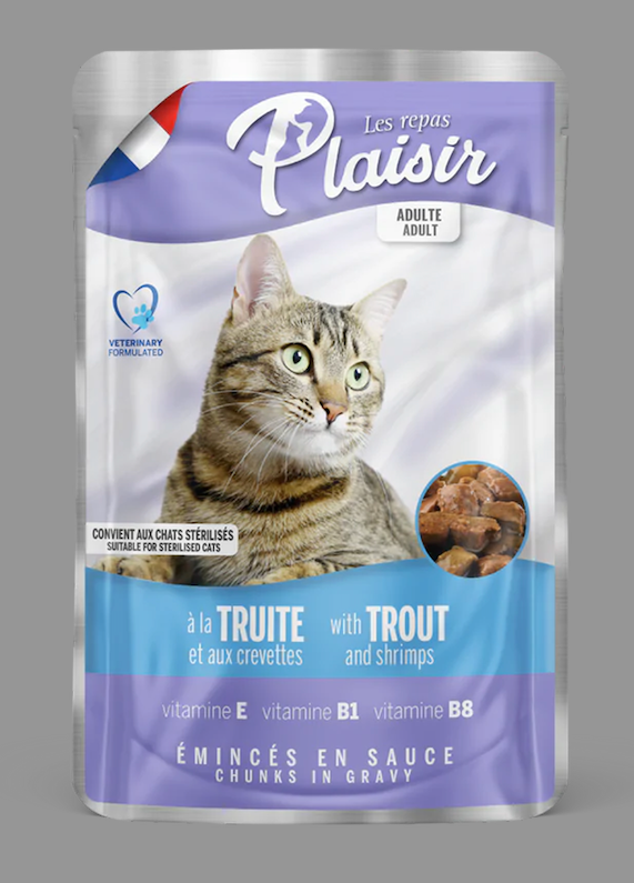 PLAISIR® Pouch 100 g TRUITE & SHRIMPS