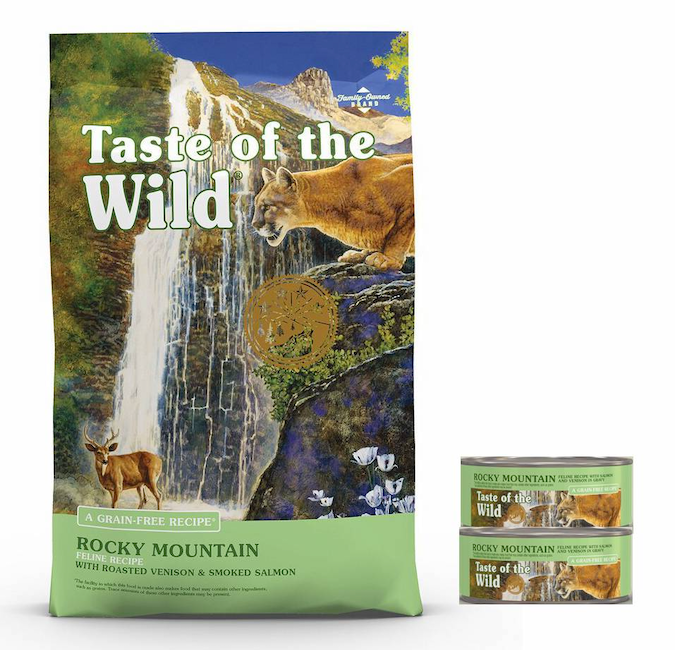 TASTE OF THE WILD® ROCKY MOUNTAIN FELINE 14 LB GRATIS 2 LATAS ROCKY MOUNTAIN DE 156 G C/U