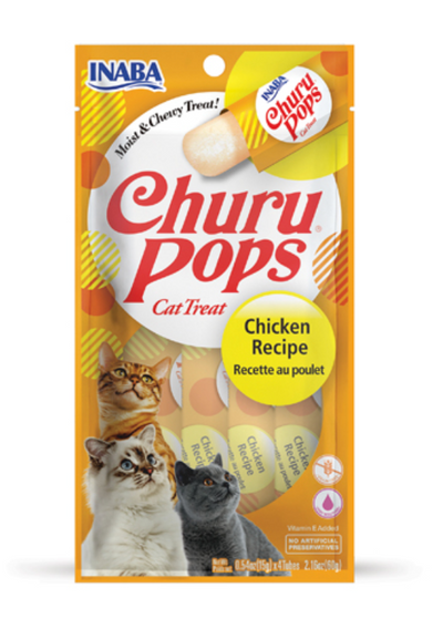 Inaba® Cat Churu Pops Chicken Recipe  (4 Tubos De 15 Gr)