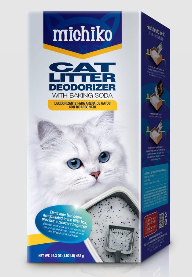 MICHIKO® CAT LITTER DEODORIZER WITH BAKING SODA 462 g