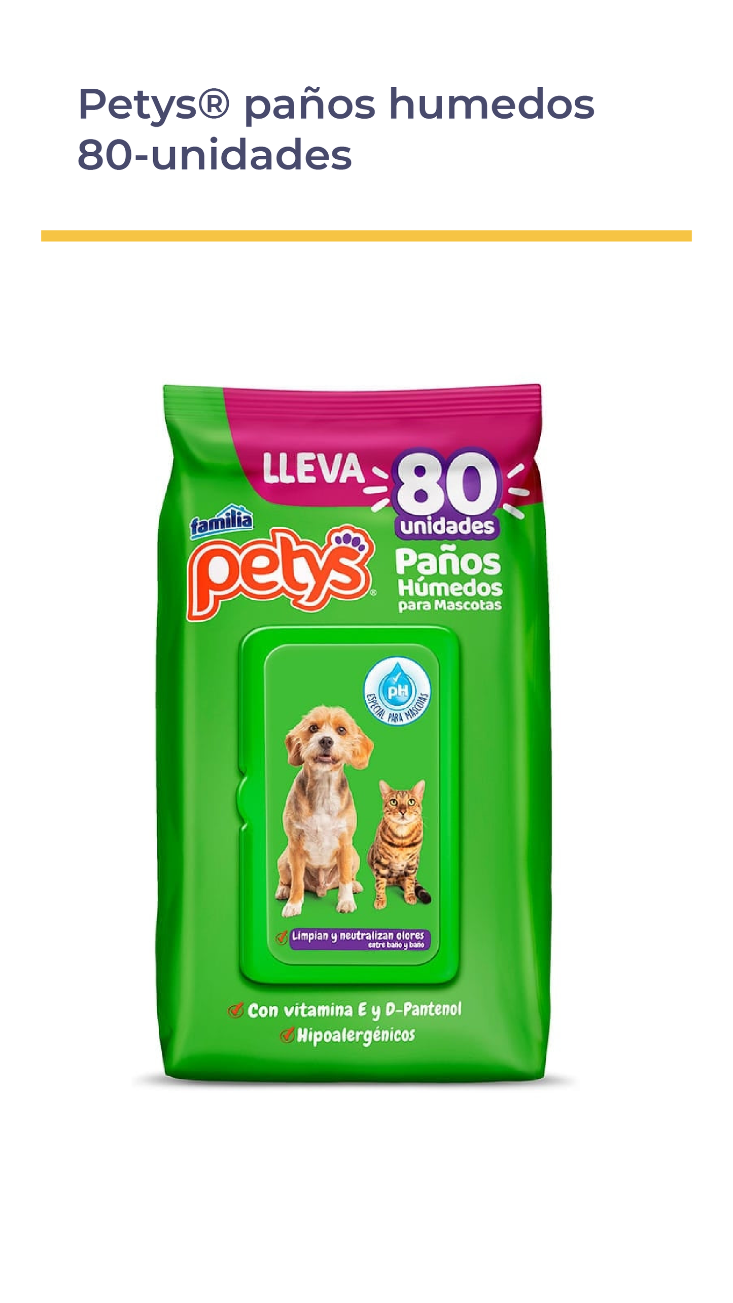 PETYS® PAÑOS HÚMEDOS