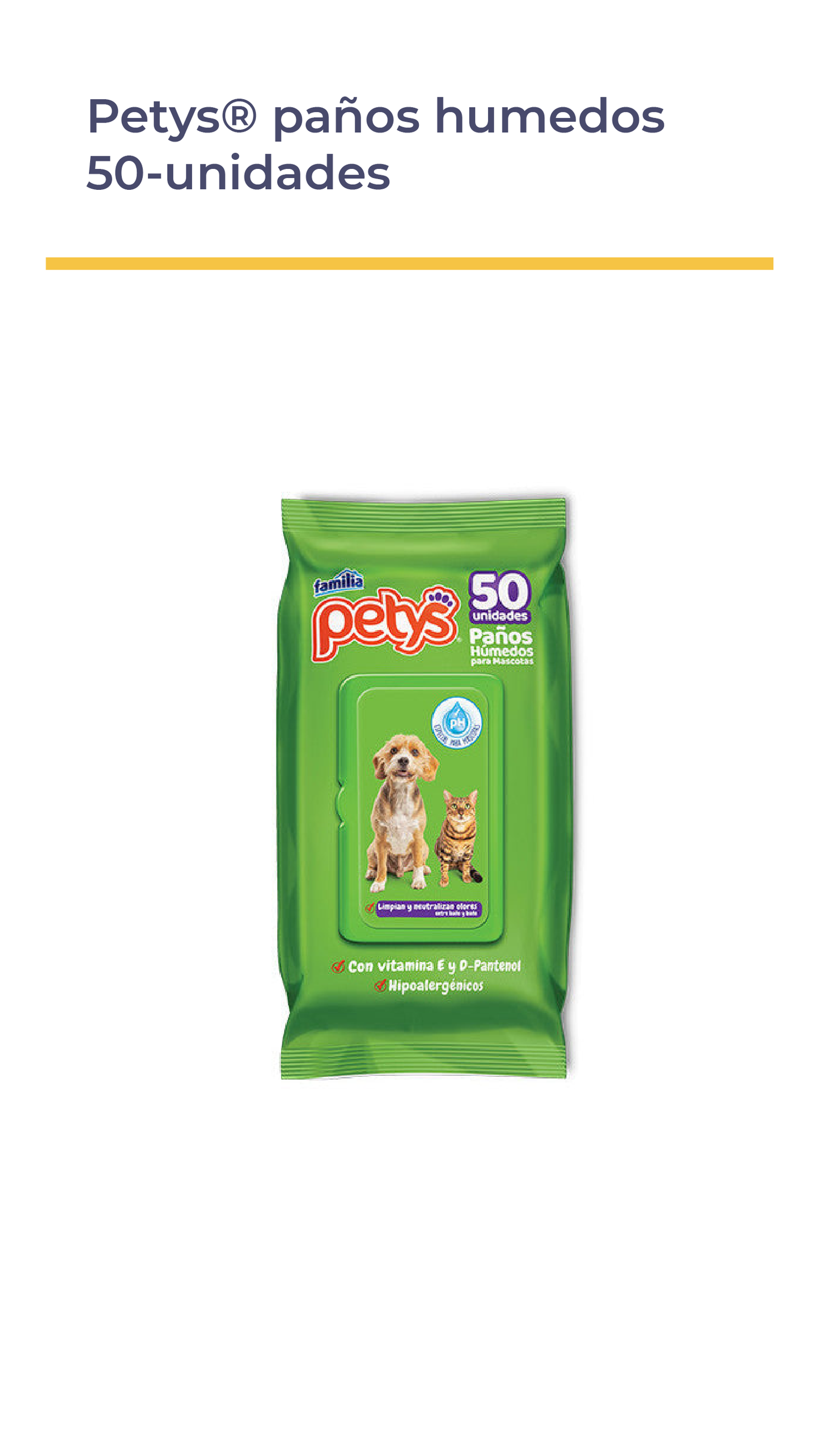 PETYS® PAÑOS HÚMEDOS