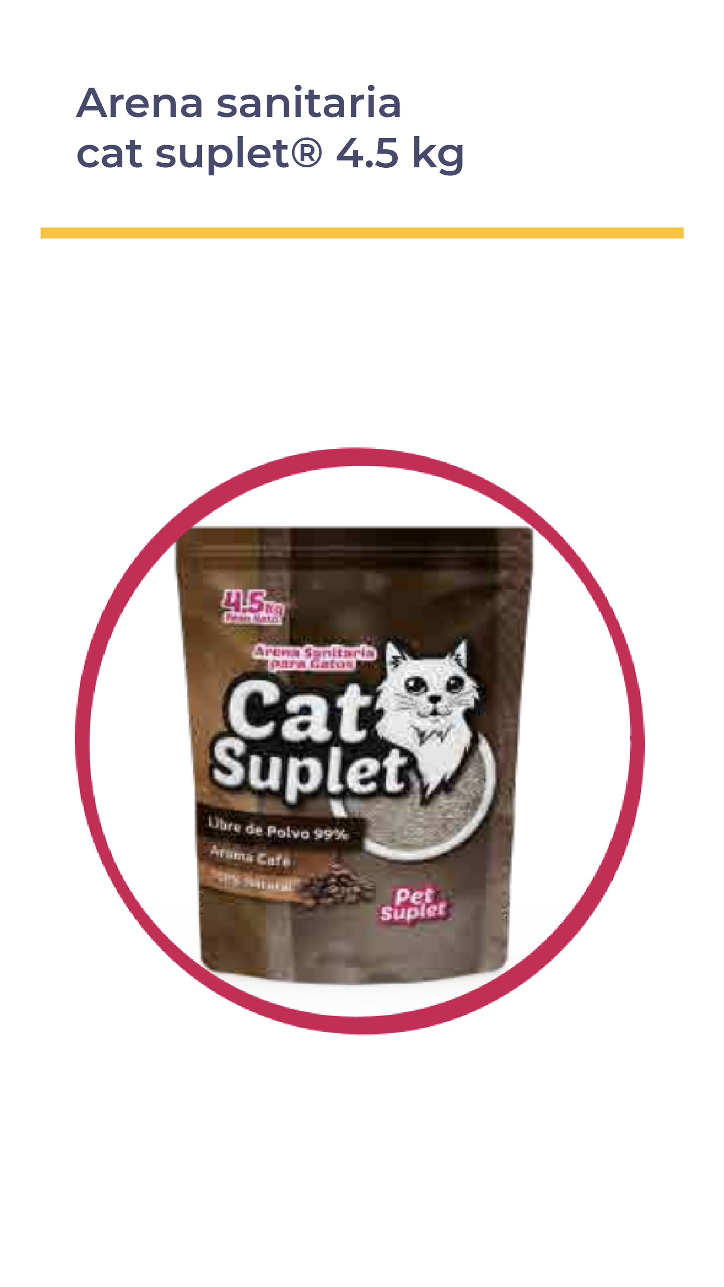 Arena Sanitaria CAT SUPLET® 4.5 KG