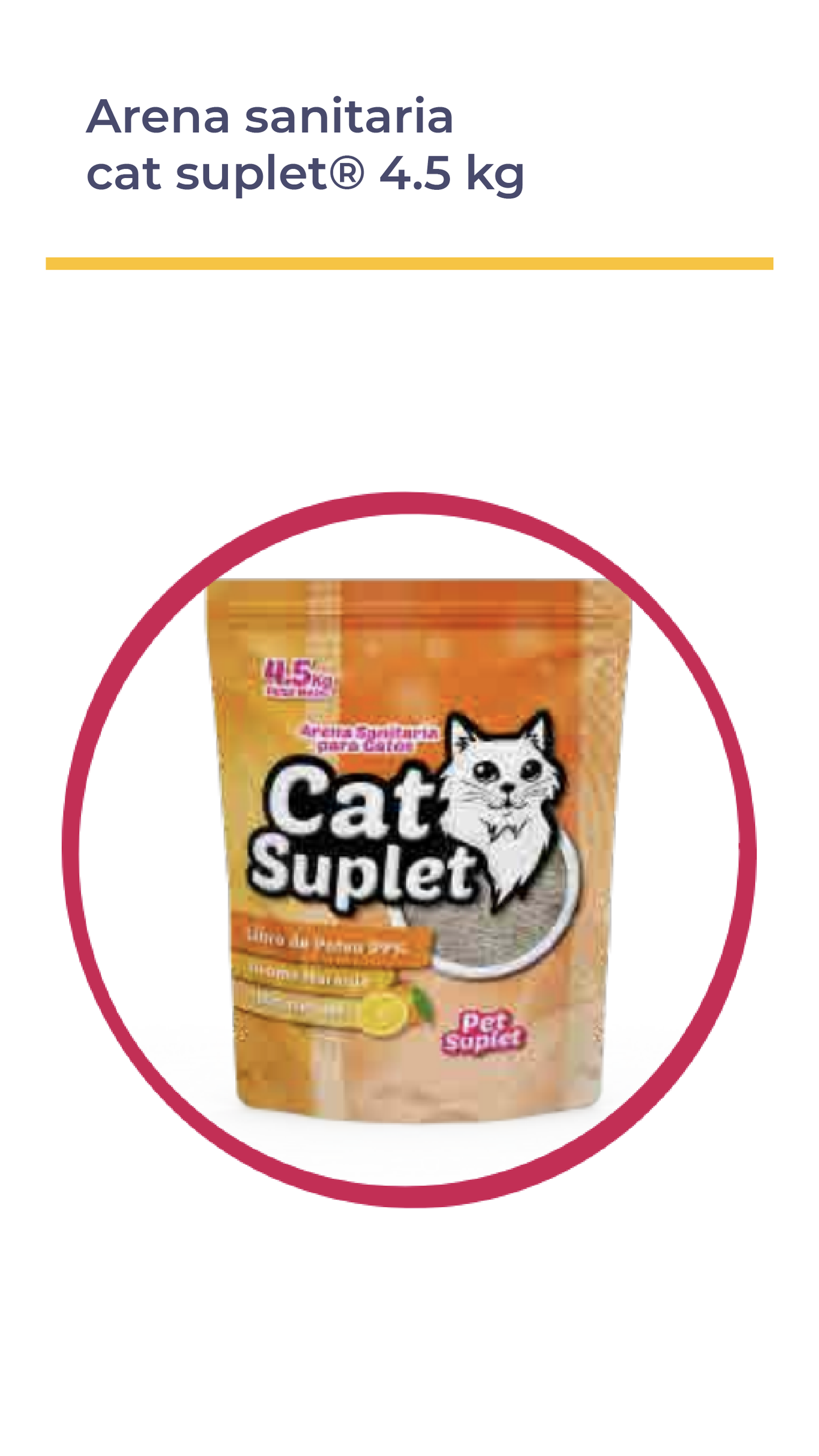 Arena Sanitaria CAT SUPLET® 4.5 KG