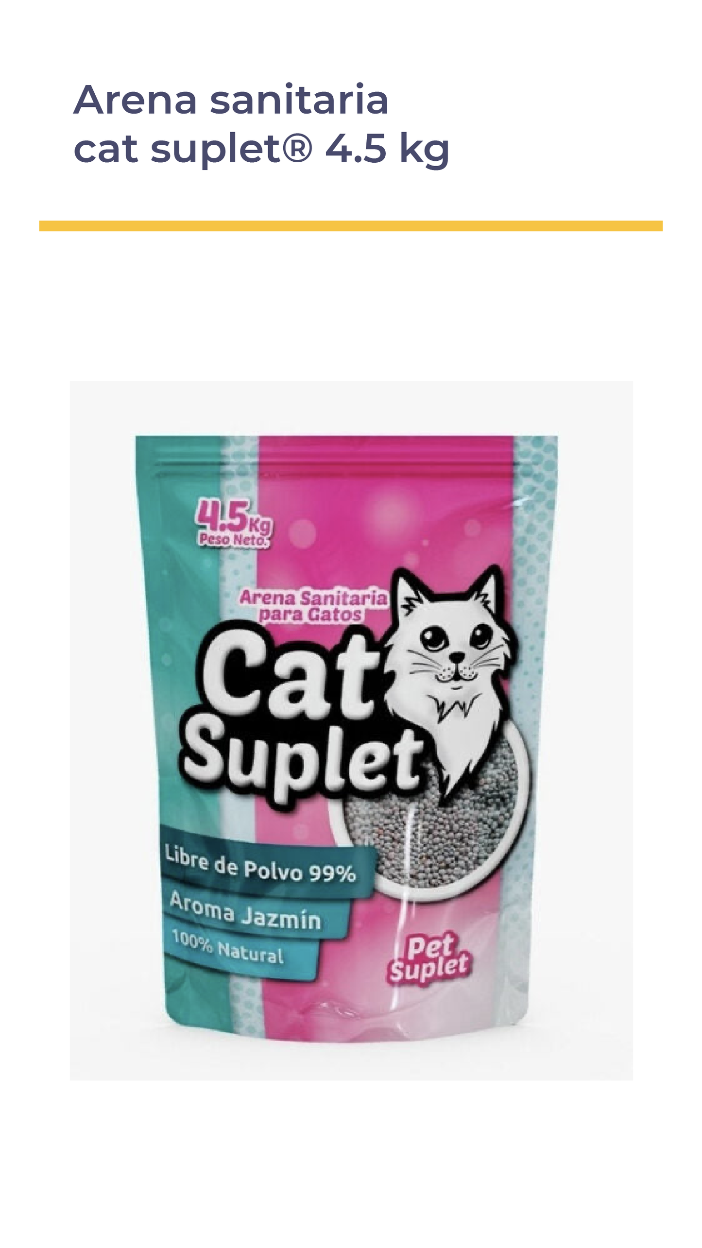 Arena Sanitaria CAT SUPLET® 4.5 KG