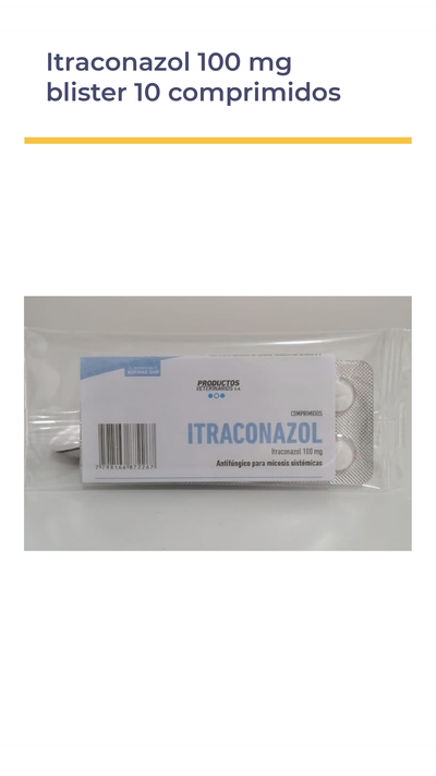 ITRACONAZOL Colvet® 100 mg Blíster con 10 Comprimidos