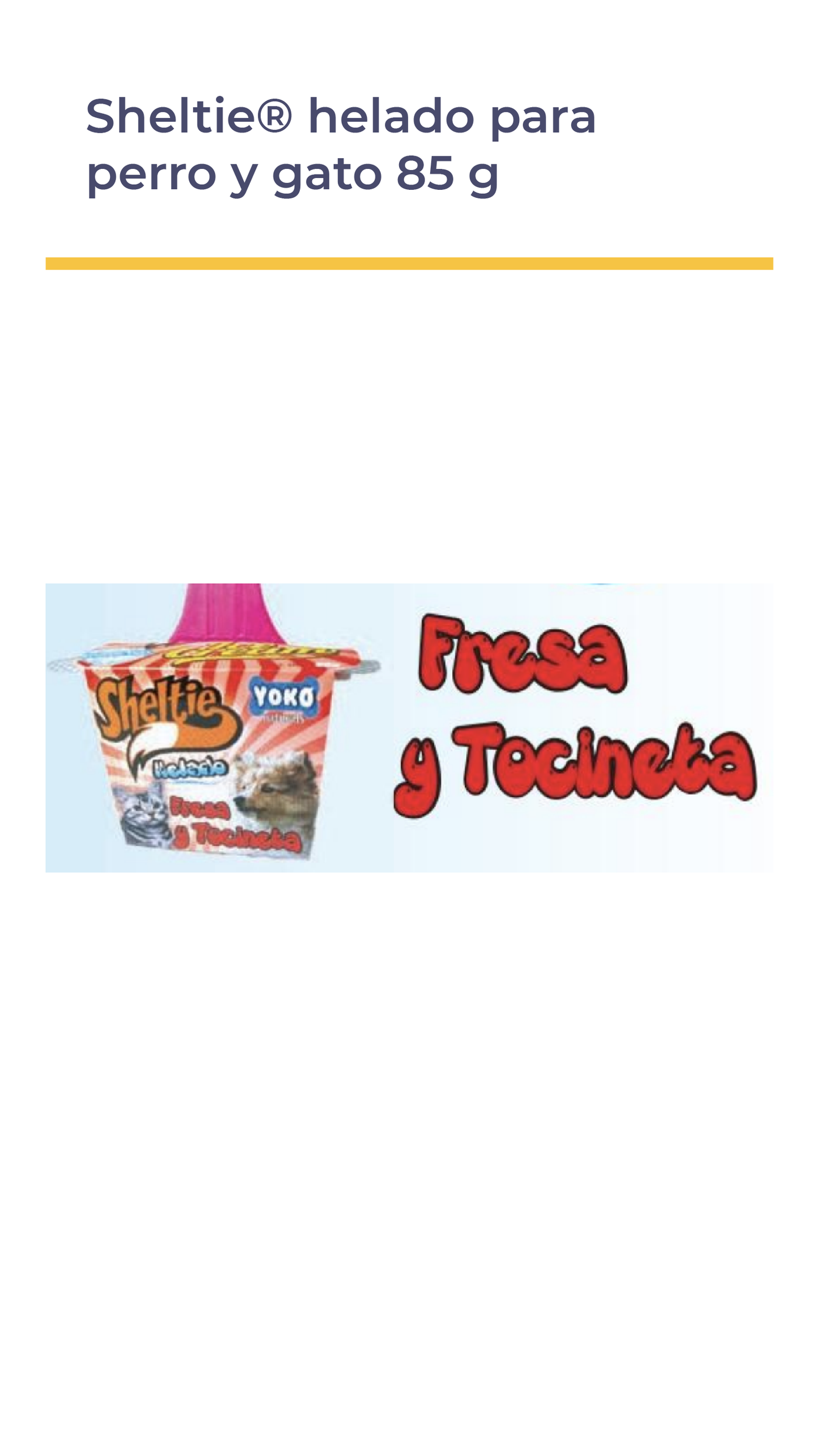 Sheltie® Helado Para Perro Y Gato 85 g