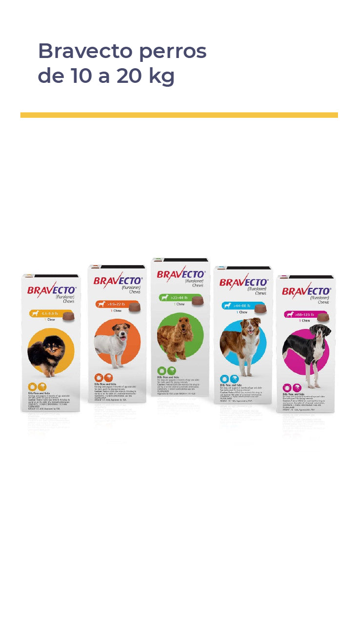 BRAVECTO® PARA PERROS TABLETA MASTICABLE