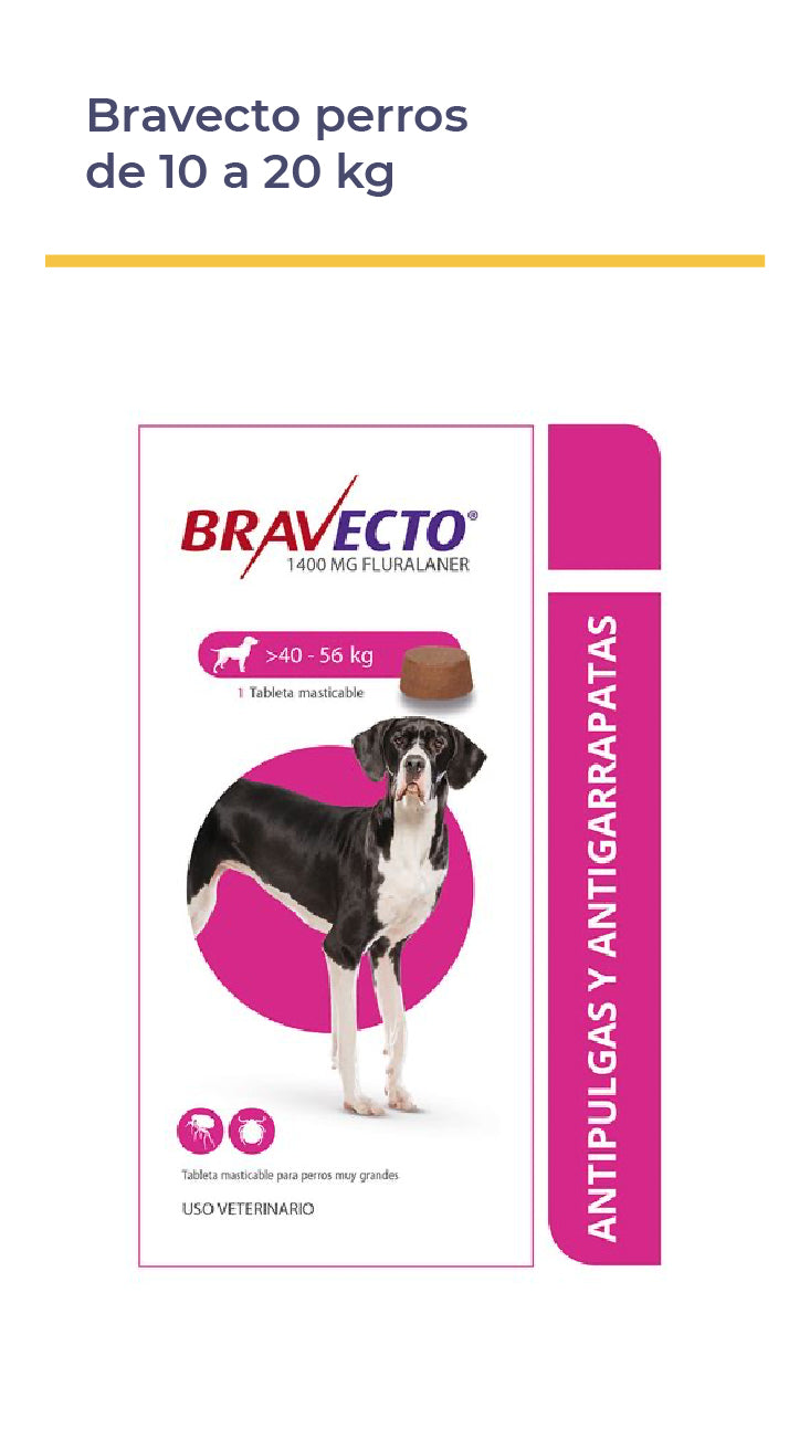 BRAVECTO® PARA PERROS TABLETA MASTICABLE