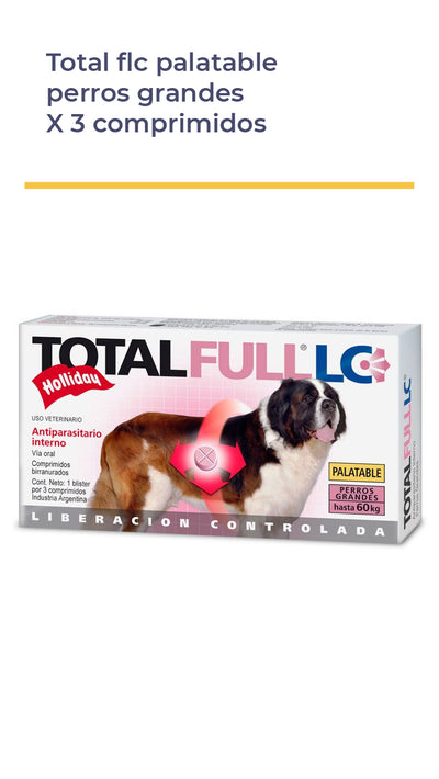 TOTAL FLC® PALATABLE PERROS GRANDES 3 COMPRIMIDOS