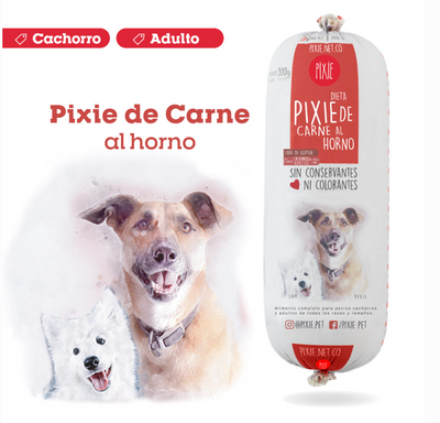 PIXIE® DE CARNE AL HORNO PARA PERROS CACHORROS Y ADULTOS 500 G