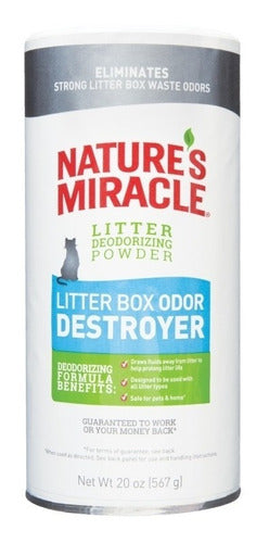 NATURE’S MIRACLE® Destructor de olores de caja de arena - Polvo 20 oz (567 g)