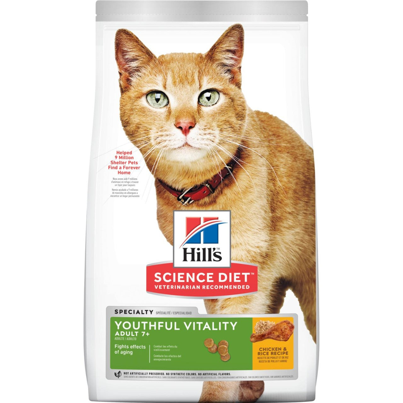 Hill's® Science Diet® Youthful Vitality Adult 7+ Chicken & Rice Recipe Cat Food 3 Lbs