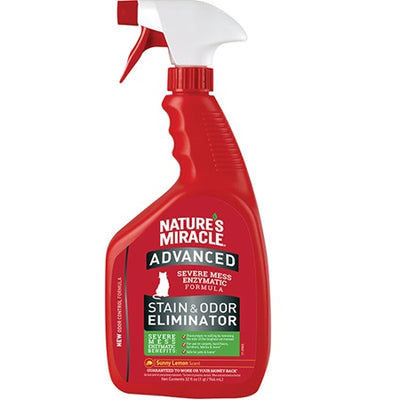 NATURES MIRACLE® Eliminador avanzado de manchas y olores - Aroma a limón soleado 32 0Z(946 ml)